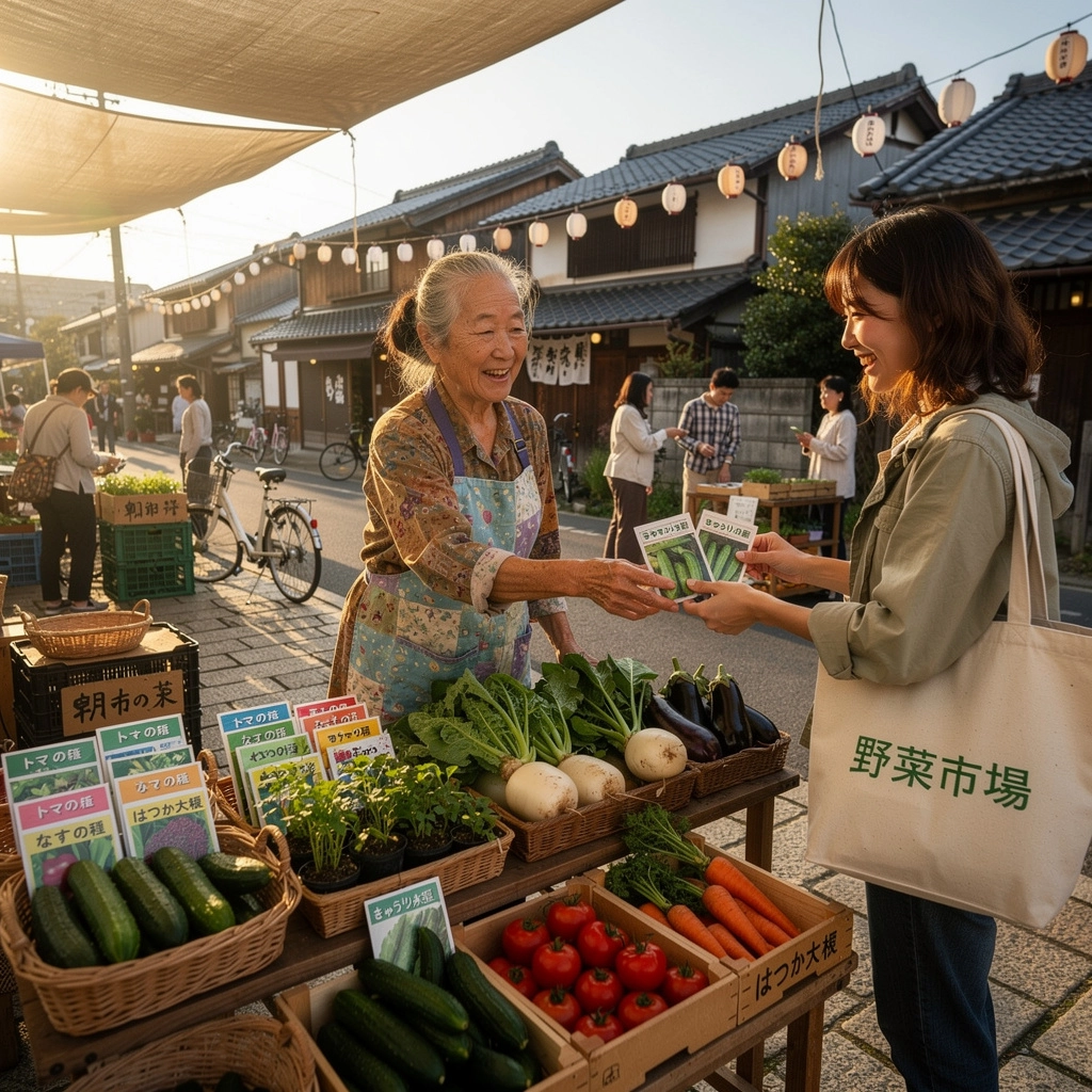 日差しを浴びて育つ緑豊かな庭の全景