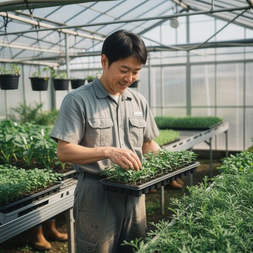 初心者向けの種まきガイドが開かれている写真